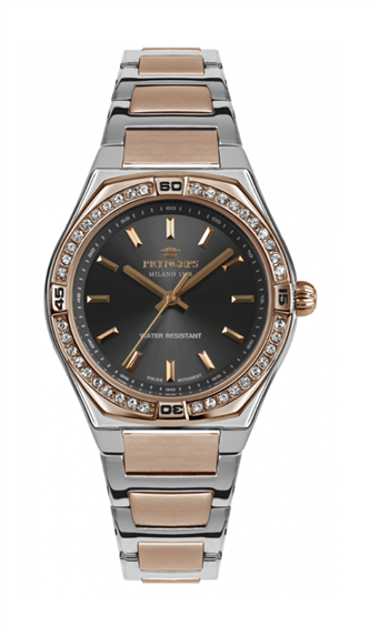 Orologio Pryngeps Donna Wall Street in Acciaio placcato oro rosa A1203/R - A1203/R